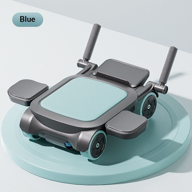 4-Wheel Automatic Rebound Abdominal Wheel, Silent Ab Roller with Free Knee Pad, Core Strength Training Fitness Equipment for Home Gym, Anti-Scratch Floor Design