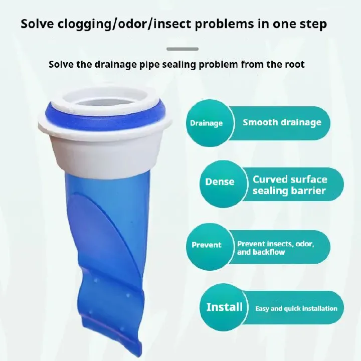 Universal Silicone Deodorant Floor Drain Core, Insect Proof Anti-Odor Anti-Backflow Sewer Pipe Seal Plug for Bathroom Kitchen, Drain Pipe Deodorant Inner Core