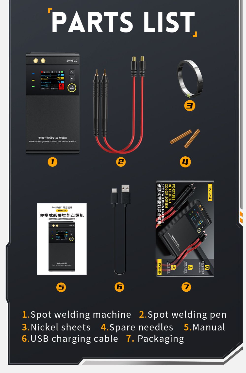 FNIRSI Portable Handheld Spot Welder, 1200A High Current 2 in 1 Power Bank & Spot Welding Machine, 0.1-0.25mm Nickel Sheet Welder for 18650 Battery Repair DIY Metal Working