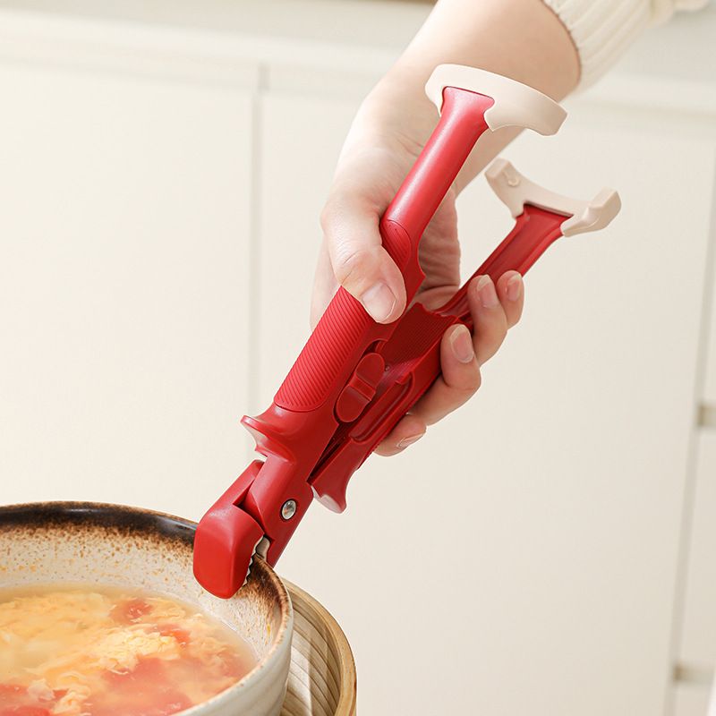 Multifunctional Anti-Scald Bowl Gripper, Non-Slip Pot Clip for Kitchen, Hot Dish Plate Tongs for Steamer, Casserole, Oven, Microwave
