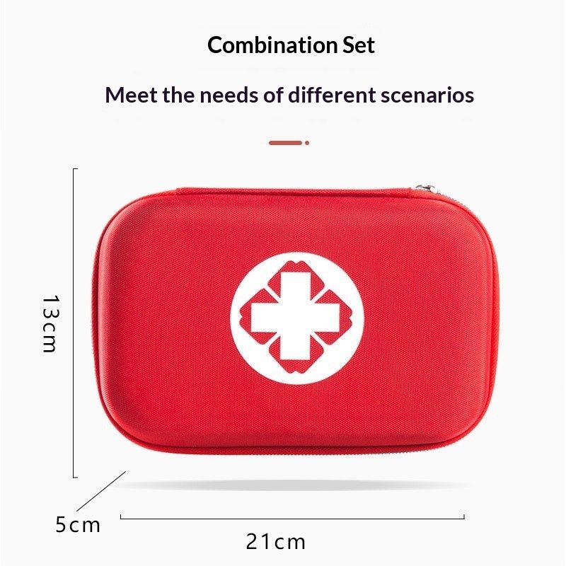 Portable EVA Hard Shell First Aid Kit, 16-Piece Emergency Medical Supplies for Home, Car, Outdoor, Camping, Travel