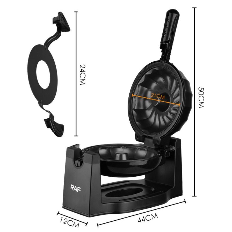 RAF Electric Bundt Cake Maker, Food-Grade Non-Stick Coating Automatic Flip Baking Machine with Uniform Heating System, Easy to Clean Bread & Dessert Maker for Home Kitchen Breakfast Daily Baking Use