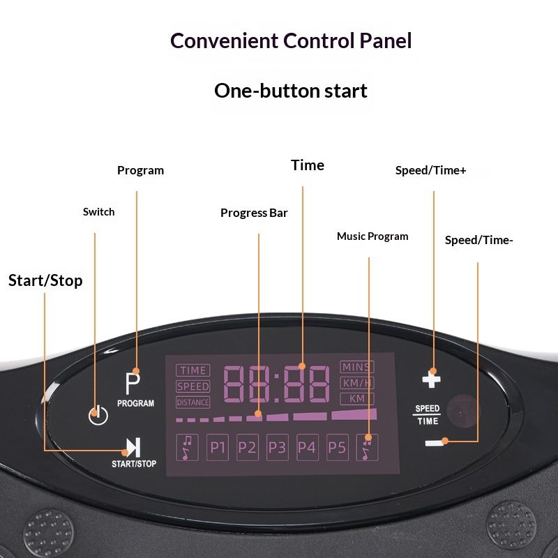 Smart Whole Body Vibration Plate Exercise Machine, Home Fitness Vibration Platform for Weight Loss, Fat Burning, Body Shaping & Toning, Silent Lazy Workout Equipment for Home & Office Use