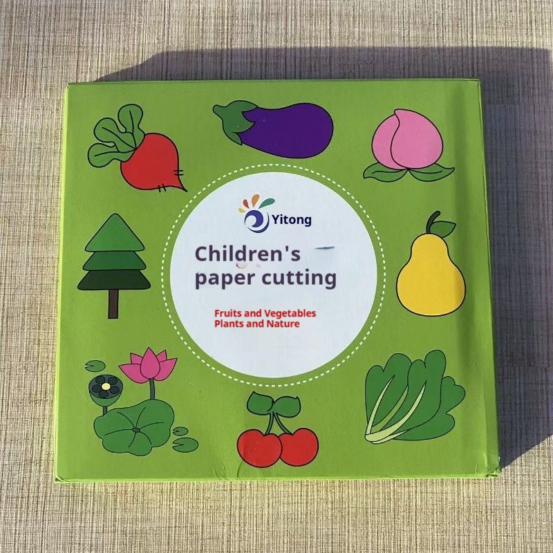 Kids' Paper Cuttings Handcraft Book for Kindergarten Babies: Fun Cartoon Origami Book and 3D Toy Set for 2-6 Year Olds