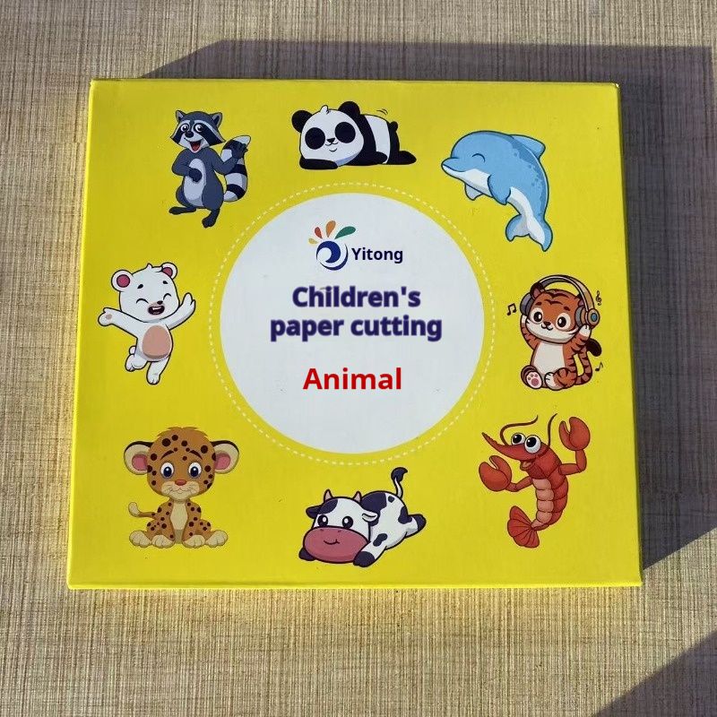 Kids' Paper Cuttings Handcraft Book for Kindergarten Babies: Fun Cartoon Origami Book and 3D Toy Set for 2-6 Year Olds