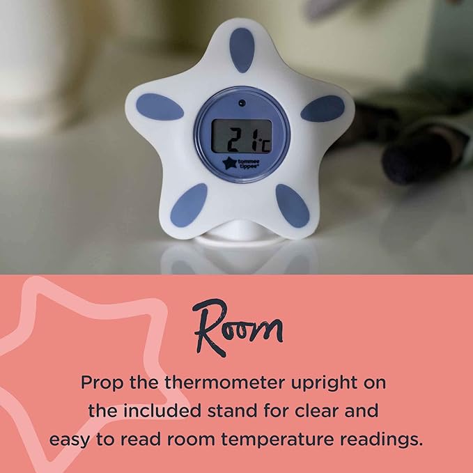 Tommee Tippee InBath Digital Thermometer, Suitable for Bathing and their Nursery, Waterproof and Floats in Water, Easy to Read LCD Display