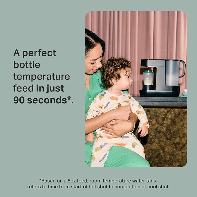 Tommee Tippee Perfect Prep Machine, Baby Bottle Formula Feed Maker with Antibacterial Water Filter, App Support, Day & Night Feed-Friendly Features, Slate