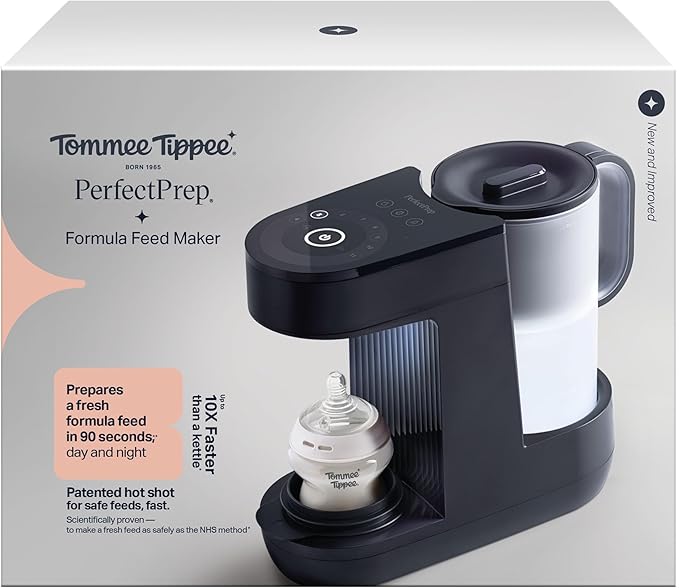 Tommee Tippee Perfect Prep Machine, Baby Bottle Formula Feed Maker with Antibacterial Water Filter, App Support, Day & Night Feed-Friendly Features, Slate