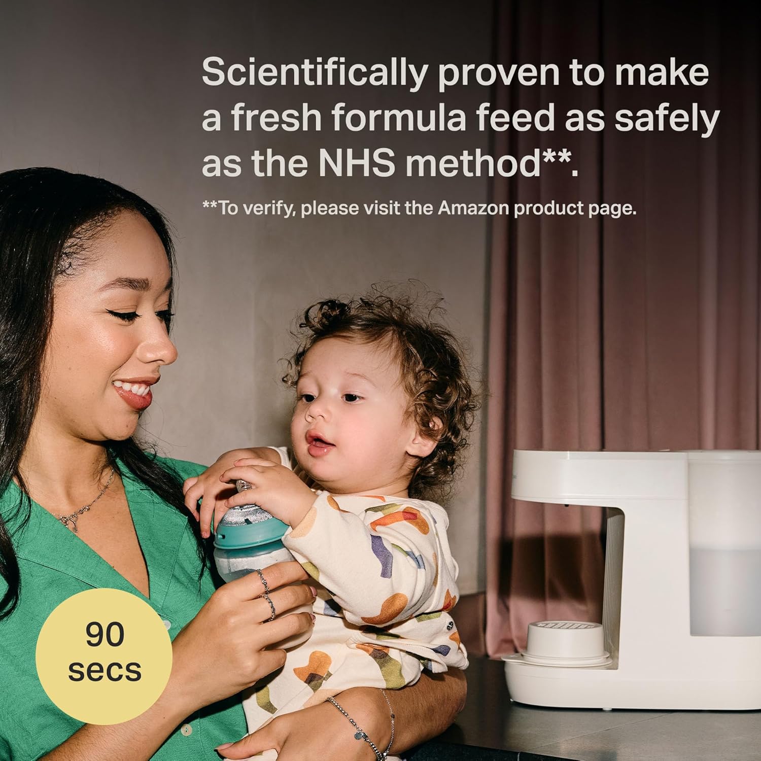 Tommee Tippee Perfect Prep Machine, Baby Bottle Formula Feed Maker with Antibacterial Water Filter, App Support, Day & Night Feed-Friendly Features, Slate