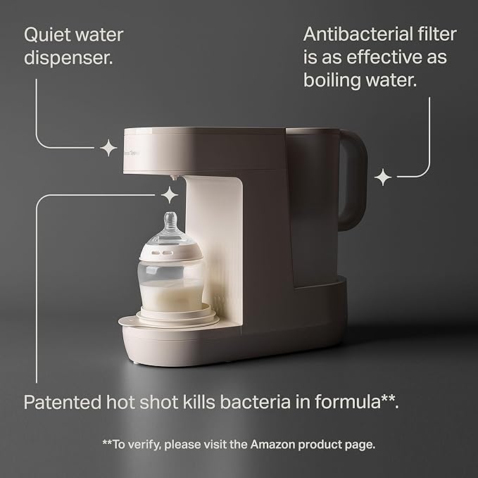 Tommee Tippee Perfect Prep Machine, Baby Bottle Formula Feed Maker with Antibacterial Water Filter, App Support, Day & Night Feed-Friendly Features, Slate