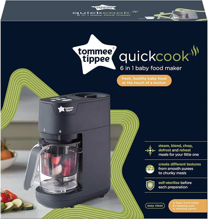 Tommee Tippee Quickcook 6 in 1 baby food blender(fresh, healthy baby food at the touch of a button)