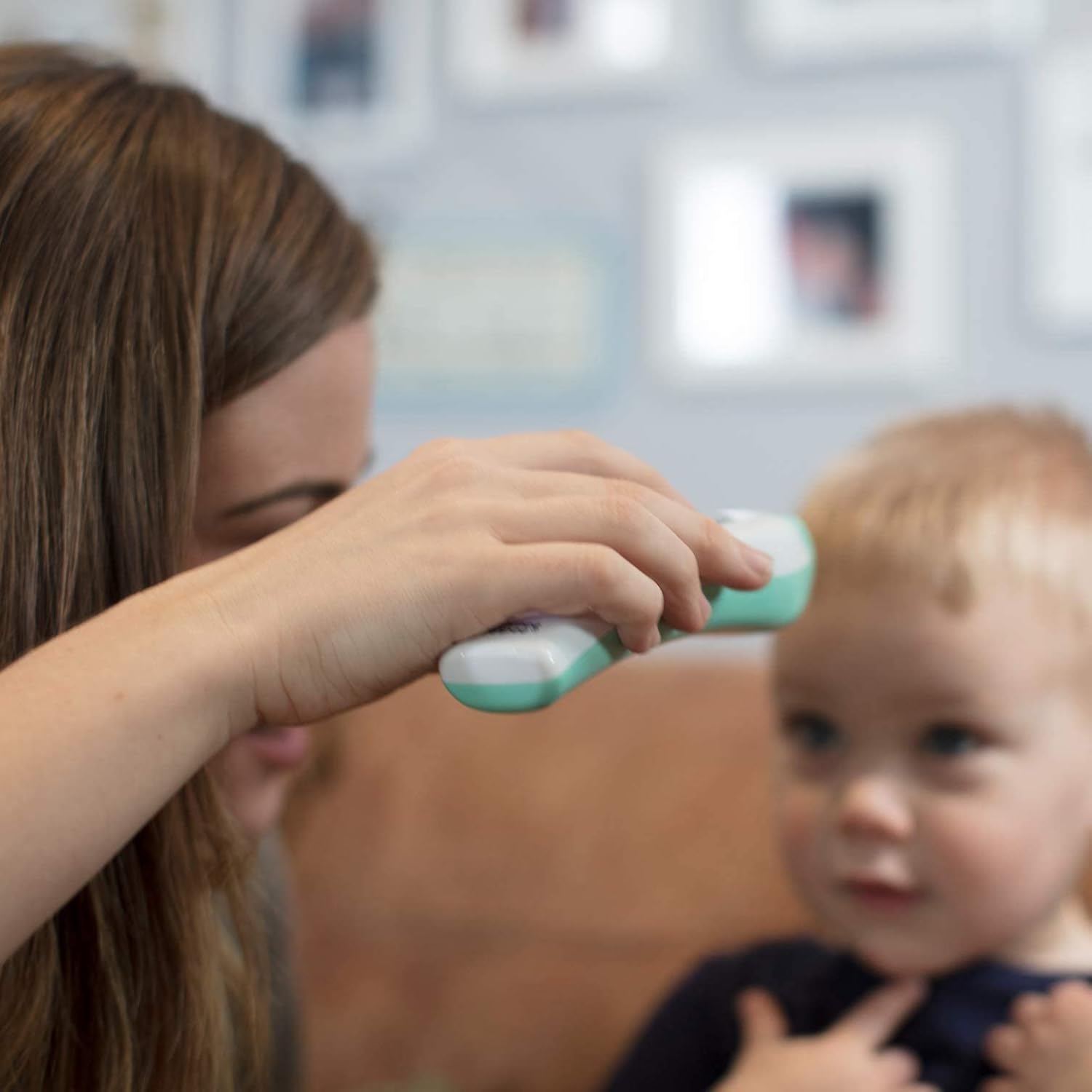 Tommee Tippee No Touch Forehead Thermometer  Fast Infrared Baby Thermometer, 1‑Second Reading, Fever Alert, LCD Display