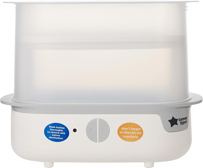 Tommee Tippee Complete Feeding Set, White, with Electric Steam Steriliser, Newborn Self-Sterilising Baby Bottles and Easiwarm Bottle Warmer, Essential for Parents with Newborns