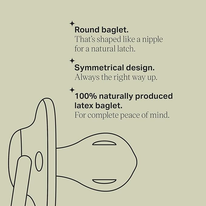 Tommee Tippee Cherry Latex Dummies, 0-6 Months, Pack of 2 Dummies with 100% Natural Latex baglet