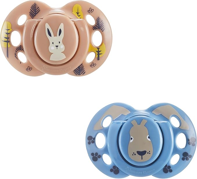 Tommee Tippee Fun Soother, 18-36 Months, 2 Pack, BPA Free, Reusable steriliser pod, Assorted Colours