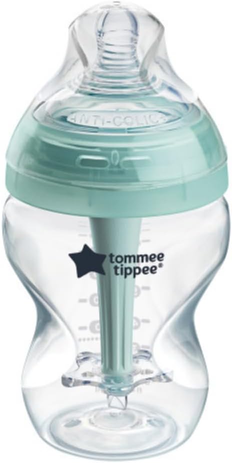 Tommee Tippee Baby Bottles, Natural Start Anti-Colic Baby Bottle with Slow Flow Breast-Like Teat, 150ml, 0m+, Self-Sterilising, Baby Feeding Essentials, Pack of 1