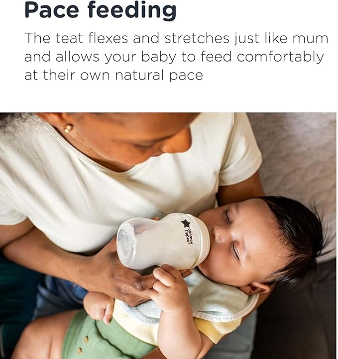 Tommee Tippee Baby Bottles, Natural Start Anti-Colic Baby Bottle with Slow Flow Breast-Like Teat, 260ml, 0m+, Self-Sterilising, Baby Feeding Essentials, Pond, Pack of 1