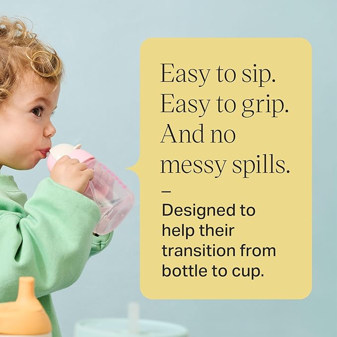 Tommee Tippee Starter Weighted Straw Baby & Toddler 10oz Sippy Cup for 6 Months+, with Silicone Weighted Straw and Easy-Hold Handles, BPA Free
