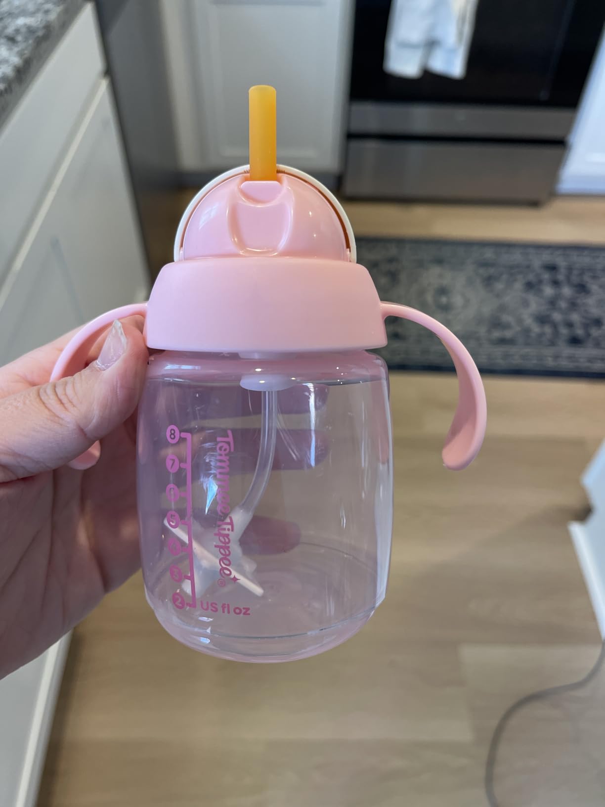 Tommee Tippee Starter Weighted Straw Baby & Toddler 10oz Sippy Cup for 6 Months+, with Silicone Weighted Straw and Easy-Hold Handles, BPA Free