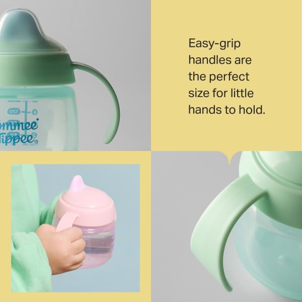 Tommee Tippee Superstar Sippee, Weaning Sippy Cup for Babies with INTELLIVALVE Leak and Shake-Proof Technology and BACSHIELD Antibacterial Technology, 4m+, 190ml, Pack of 1