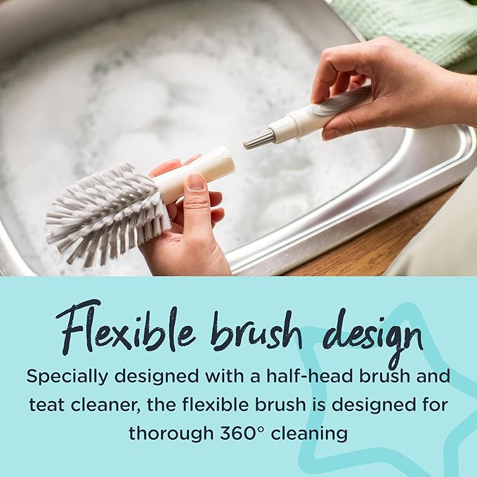 Tommee Tippee Closer to Nature 2-in-1 Baby Bottle Brush (