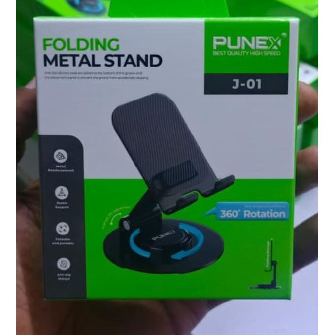 Punex Adjustable Phone Stand – Foldable Desktop Mobile Holder for All Smartphones