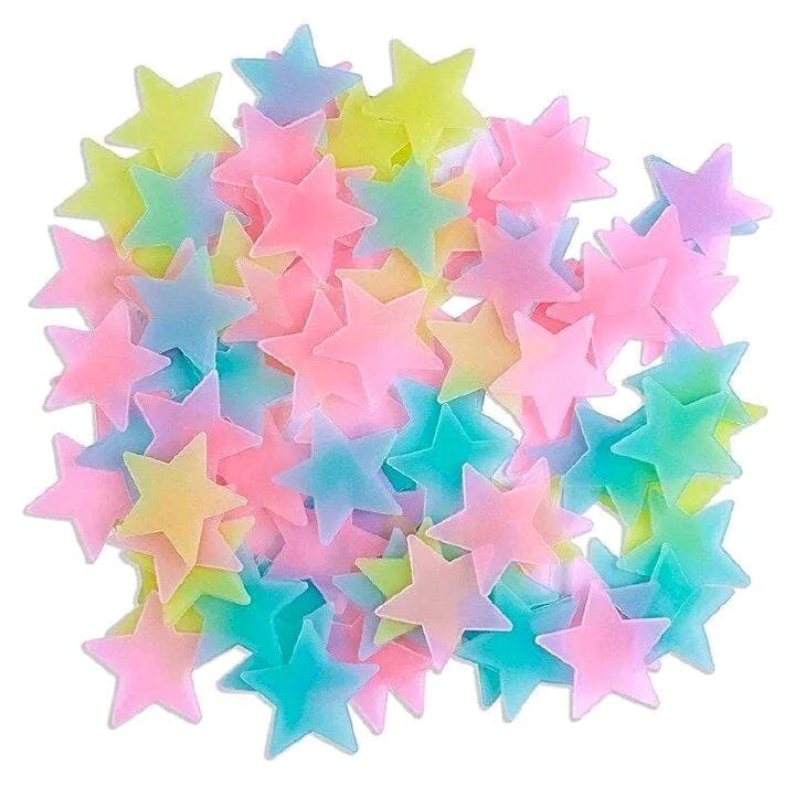 100PCS Luminous Wall Stickers Glow Stars Sticker Decals Kid Bedroom Home Decor Fluorescent Stickers Home Decor Living