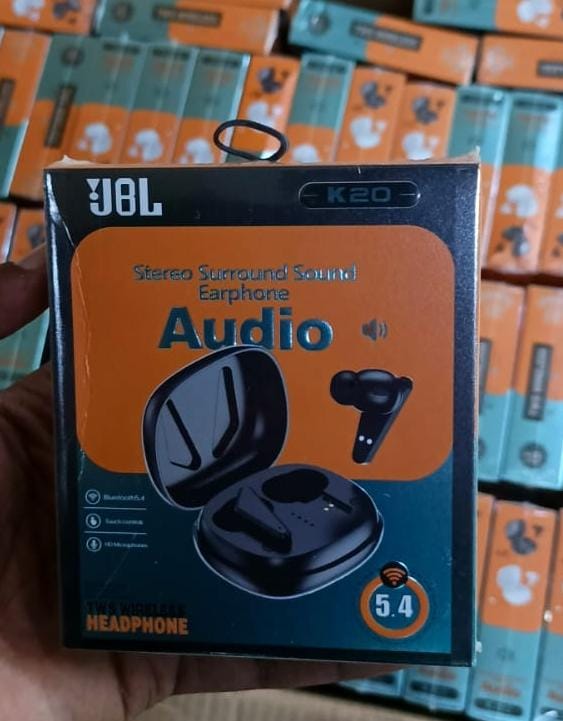 JBL K20 Pods True Wireless Earbuds – Hi-Fi Stereo Sound, Deep Bass, Touch Control, Long Battery Life