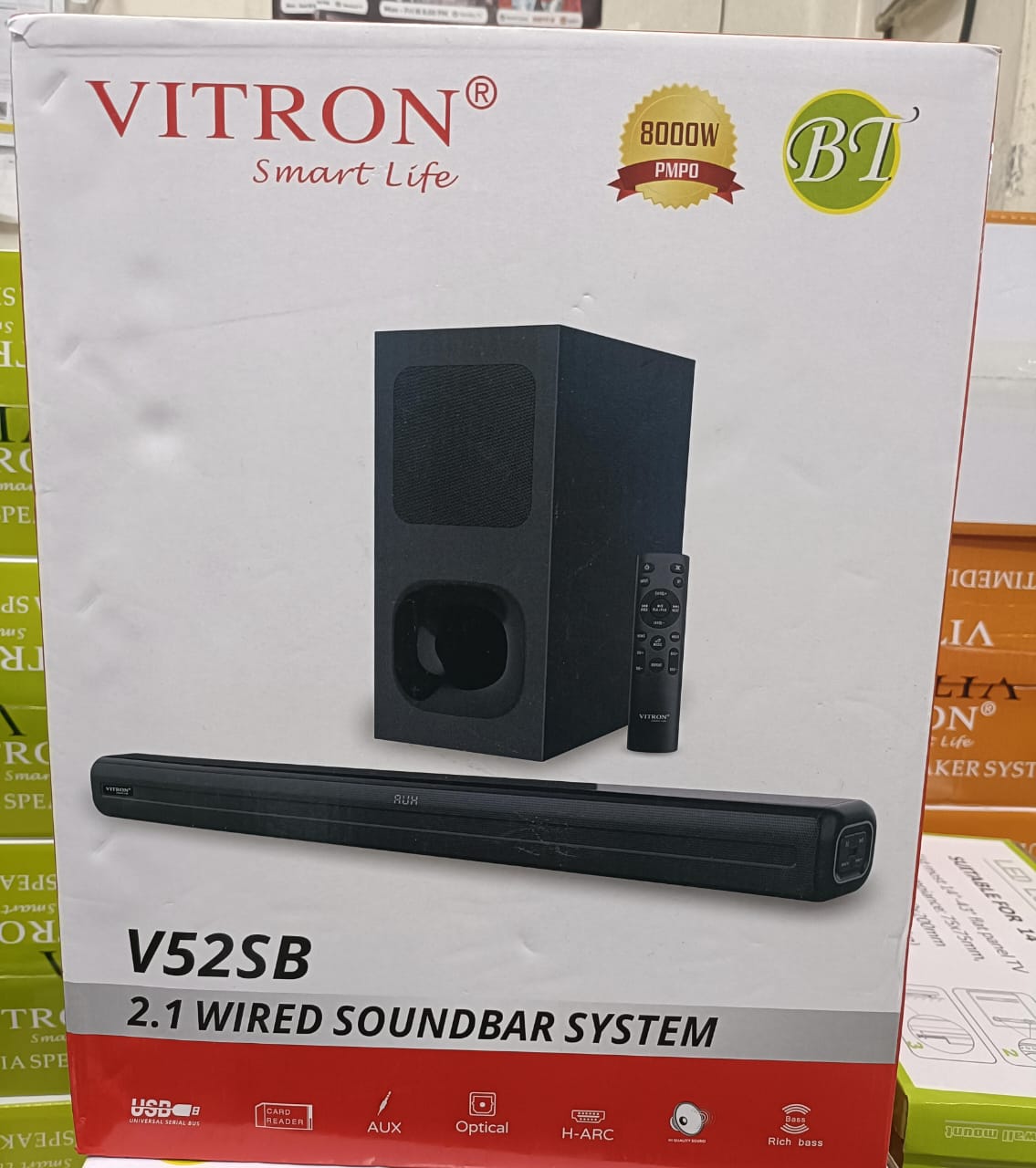 Vitron V52SB Soundbar – Powerful 2.1 Channel Home Audio System