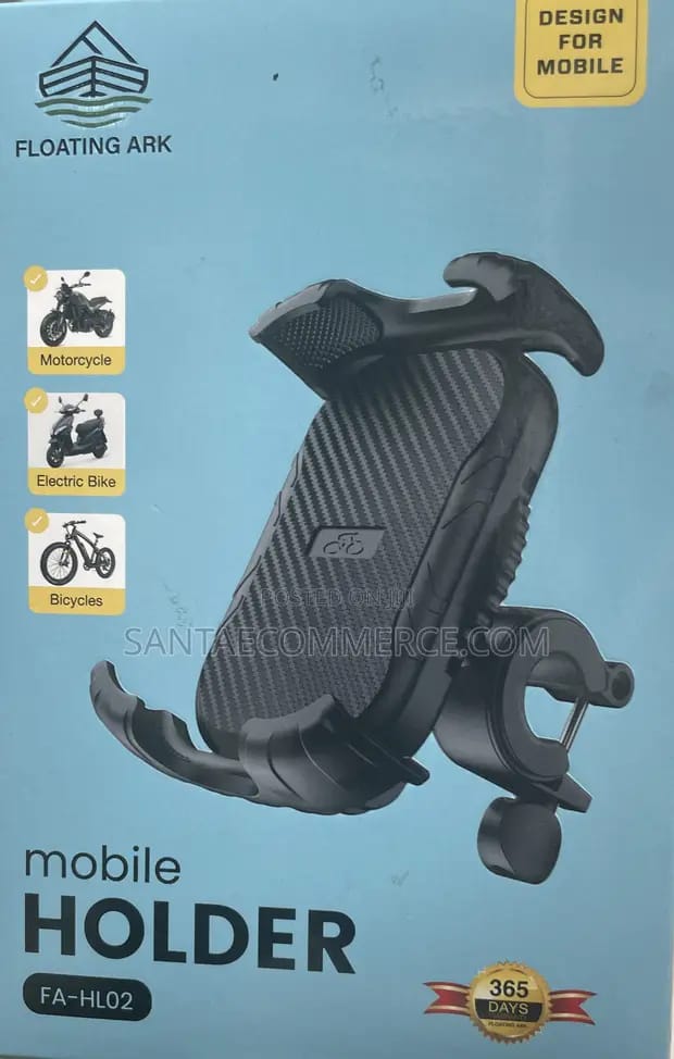 Floating Ark FA-HL02 Motorcycle Phone Holder – 360° Rotation, Anti-Slip & Secure Handlebar Mount