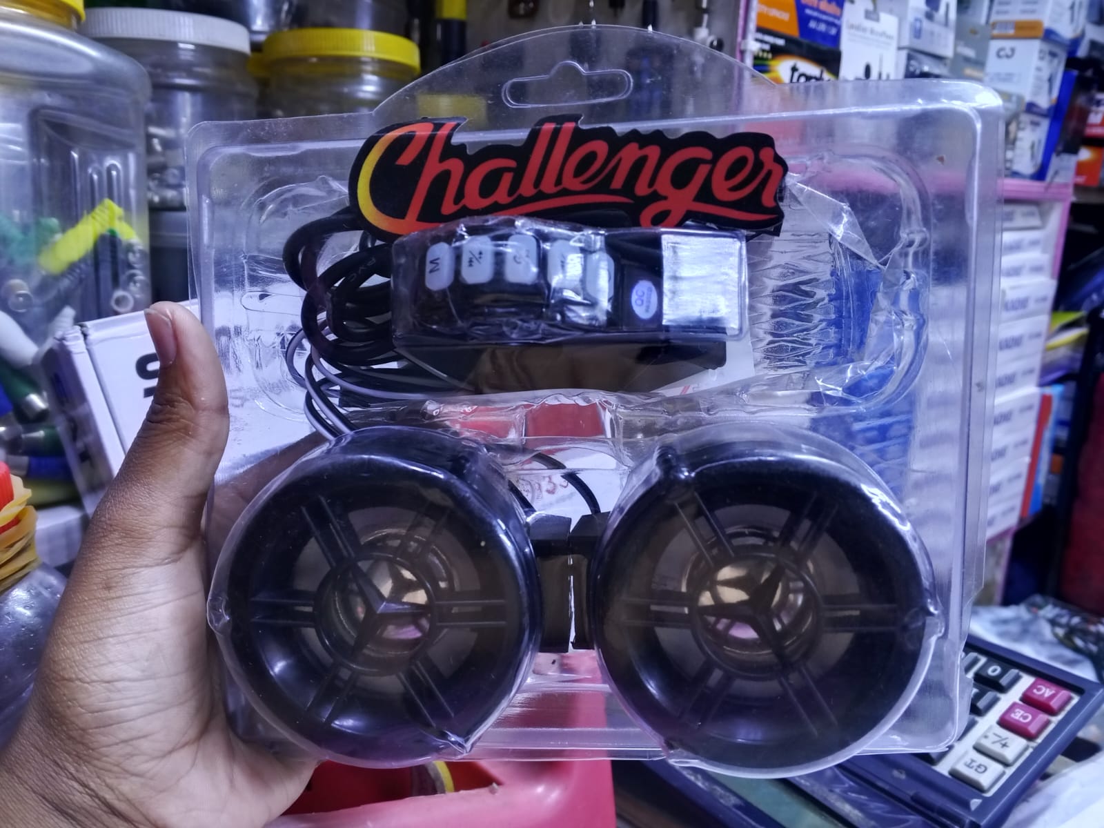 Challenger Dual Motorbike Horn Speakers with Control Switch – Loud 12V Motorcycle Sound Alarm