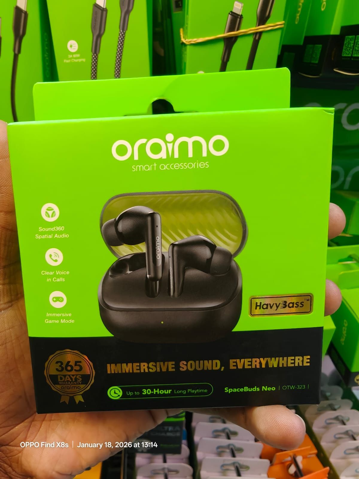 Oraimo SpaceBuds Neo – True Wireless Earbuds with Deep Bass & Long Battery Life