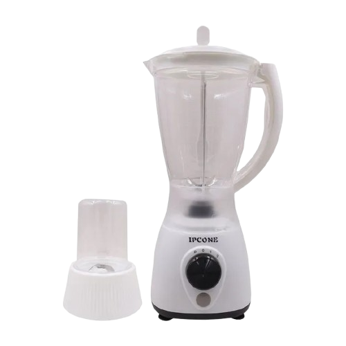 2 in 1 Electric Blender 1.5L with Grinder Jar, Smoothie Maker and Food Processor for Home Kitchen, Powerful Blender for Fruits, Vegetables, Nuts, Spices, Coffee, White Kitchen Appliance