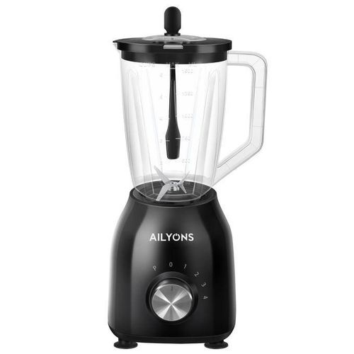 AILYONS 2-in-1 Electric Blender with Grinder 1.5L Large Capacity Jug – 4 Speed Control + Pulse Smoothie Maker, Juice Blender, Coffee & Spice Grinder, Heavy Duty Stainless Steel Blades for Home Kitchen