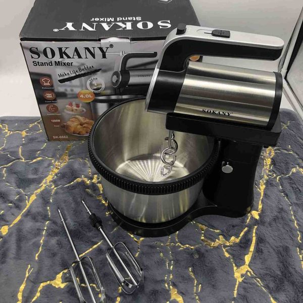 Stand Mixer, 2 in 1 1000W 5-Speed Electric Hand Mixer with 3.5L Stainless Steel Bowl, Dough Hook, Beater and Whisk, Household Kitchen Mixer