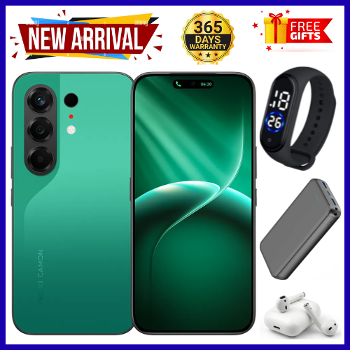 BRAND NEW TECNO CAMON 50 256GB+16(8+8)GB Dual SIM 6.78" 144Hz AMOLED (50+8)MP Camera 6150mAh Battery 45W Fast Charging Under-Display Fingerprint IP68/69K Rated Android 16 Smart AI
