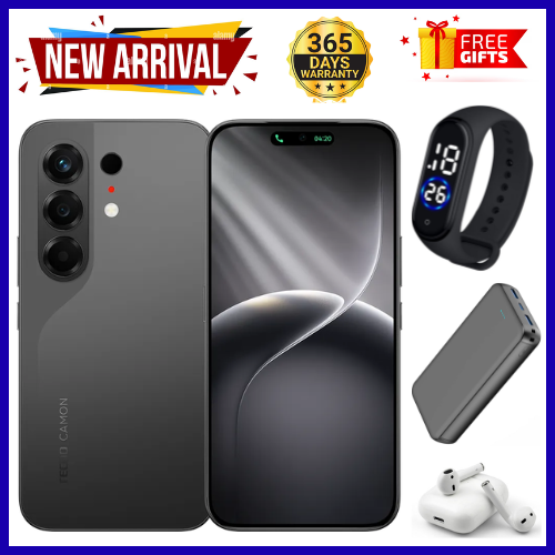 BRAND NEW TECNO CAMON 50 256GB+16(8+8)GB Dual SIM 6.78" 144Hz AMOLED (50+8)MP Camera 6150mAh Battery 45W Fast Charging Under-Display Fingerprint IP68/69K Rated Android 16 Smart AI