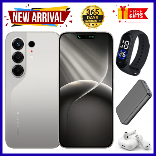 BRAND NEW TECNO CAMON 50 256GB+16(8+8)GB Dual SIM 6.78" 144Hz AMOLED (50+8)MP Camera 6150mAh Battery 45W Fast Charging Under-Display Fingerprint IP68/69K Rated Android 16 Smart AI