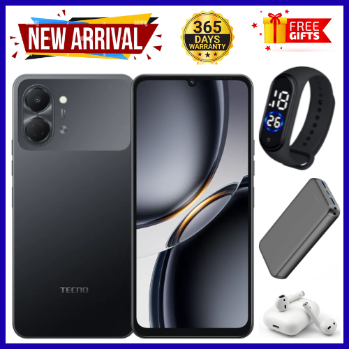 NEW ARRIVAL!! BRAND NEW TECNO POP 20 64GB ROM +4GB RAM 6.75 inch FHD 5000mAh Battery 13MP Main Camera Dual SIM 4G 15W FAST NETWORK UNISOC T7250 PROCESSOR Android 15 Mobile Phones