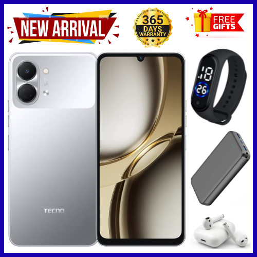 NEW ARRIVAL!! BRAND NEW TECNO POP 20 64GB ROM +4GB RAM 6.75 inch FHD 5000mAh Battery 13MP Main Camera Dual SIM 4G 15W FAST NETWORK UNISOC T7250 PROCESSOR Android 15 Mobile Phones