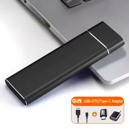 High Speed Portable SSD 1TB External Solid State Drive USB3.1 Type-C Interface Hard Drive Mass Storage Disk for Laptop/Mac/Phone