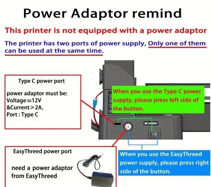 EasyThreed 3D Printer Entry Level Compatible with PLA TPU 1.75mm Filament include Power Adaptor.