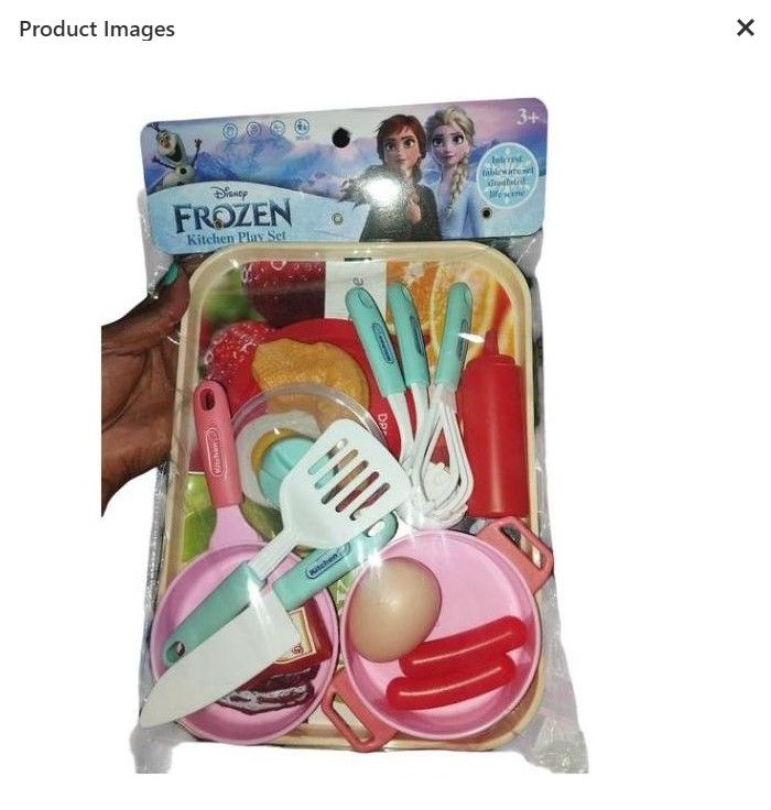 Cartoon Kids Pretend Play Kitchen Set – Frozen and Minnie Mouse Themed Toy Cooking Set, Plastic Food Items, Pots, Pans, Spatulas, Role-Playing Fun, Educational Imaginative Playset for Children 3+, On