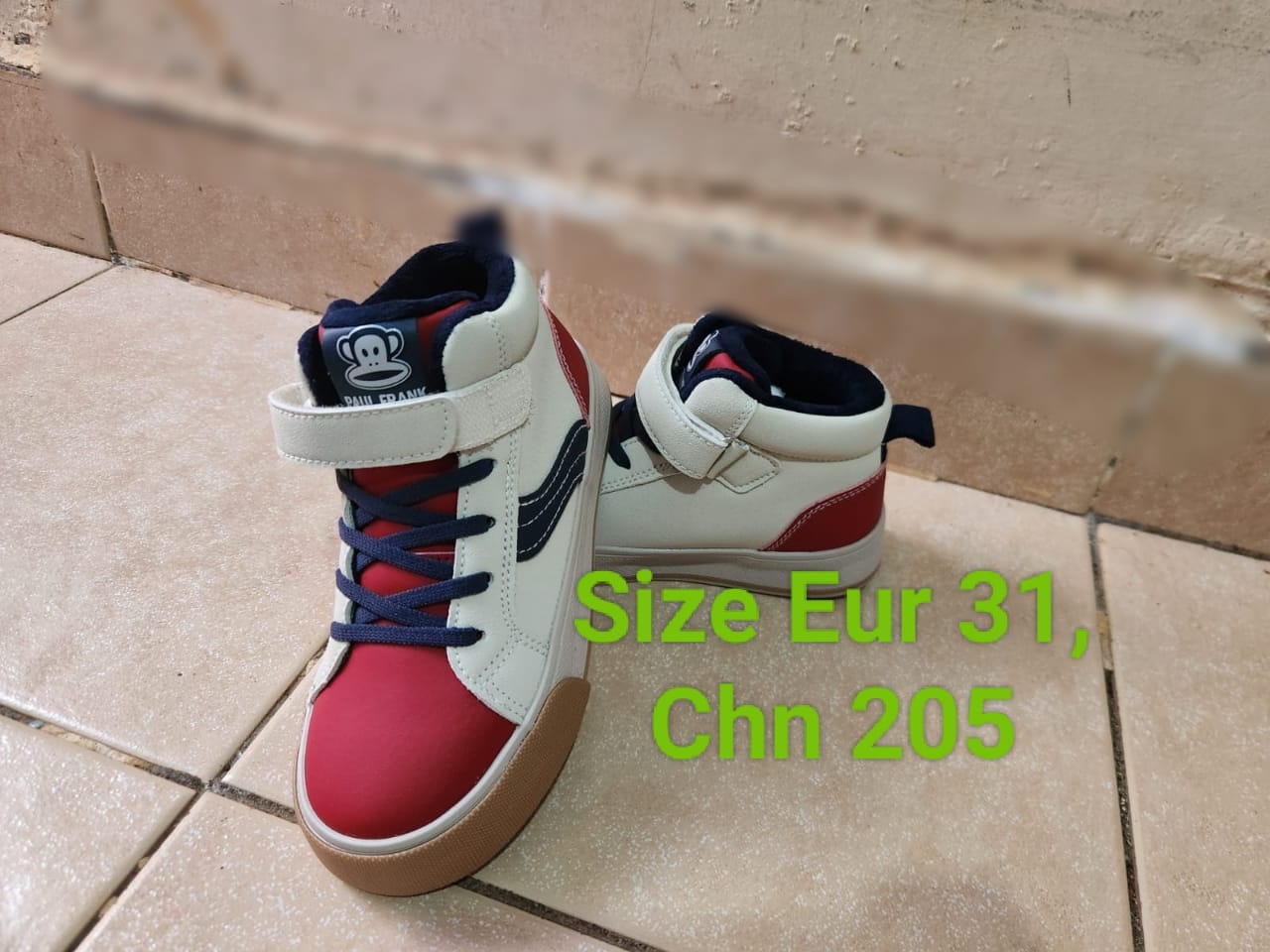Paul Frank Boys Kids Sneakers Size 31 Warm Lined Casual School Shoes Non-Slip Rubber Sole Durable Fashion Children Sport Shoes
