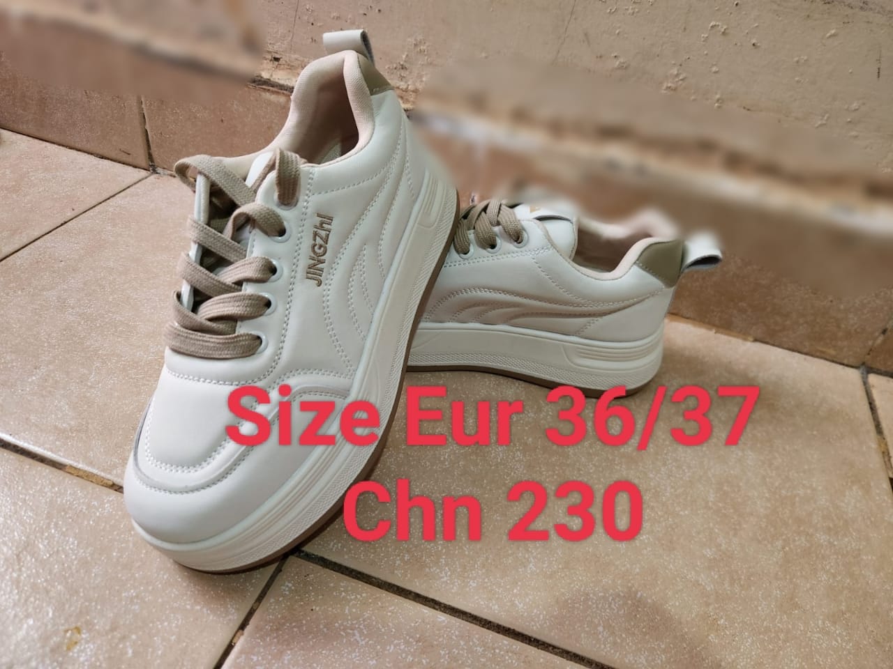 Girls Kids Sneakers EU 36–37 | Breathable Lightweight White Casual Sports Shoes | Comfortable Lace-Up Student Shoes for School, Running, Outdoor Play & Everyday Wear