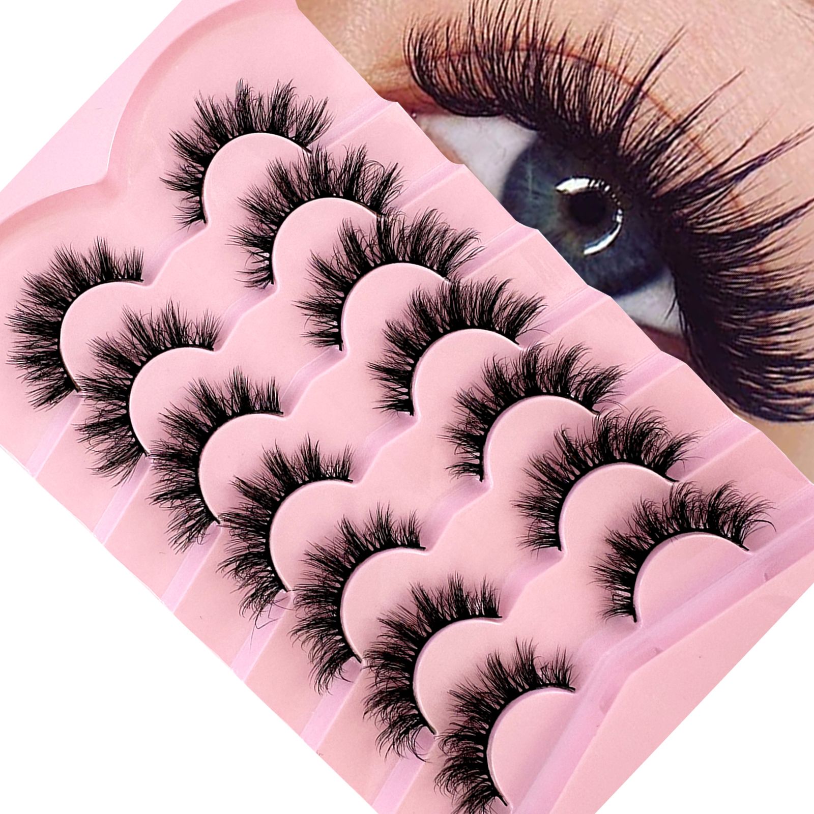 10 Pair Set Soft Fluffy Lashes Faux Mink Eyelashes