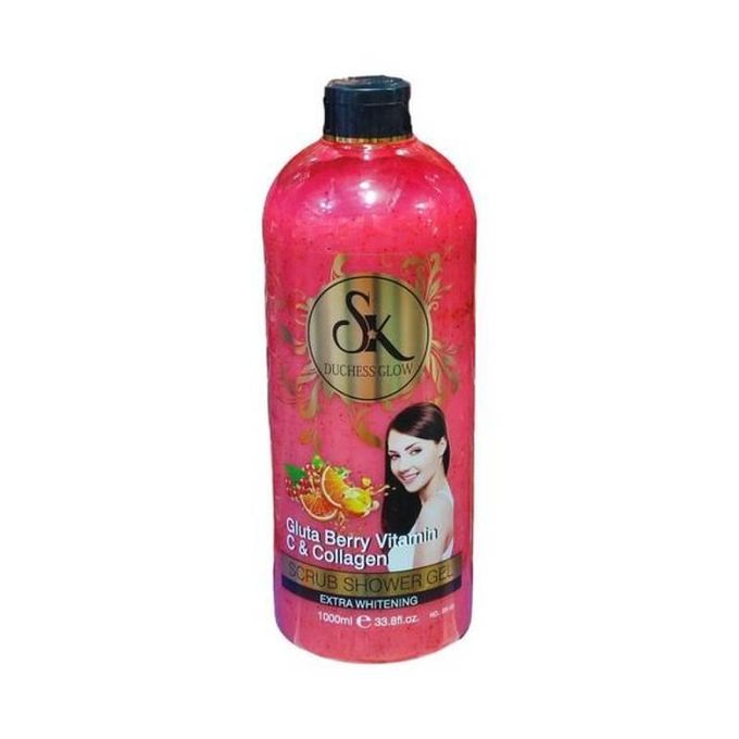 SK Duchess Perfect Glow Skin Brightening & Whitening Shower Gel with Exfoliating Scrub | 2-in-1 Body Wash & Scrub for Smooth, Radiant Skin | Deep Cleansing Moisturizing Gel