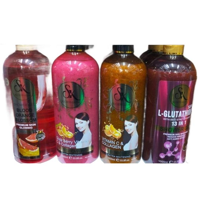 SK Duchess Perfect Glow Skin Brightening & Whitening Shower Gel with Exfoliating Scrub | 2-in-1 Body Wash & Scrub for Smooth, Radiant Skin | Deep Cleansing Moisturizing Gel