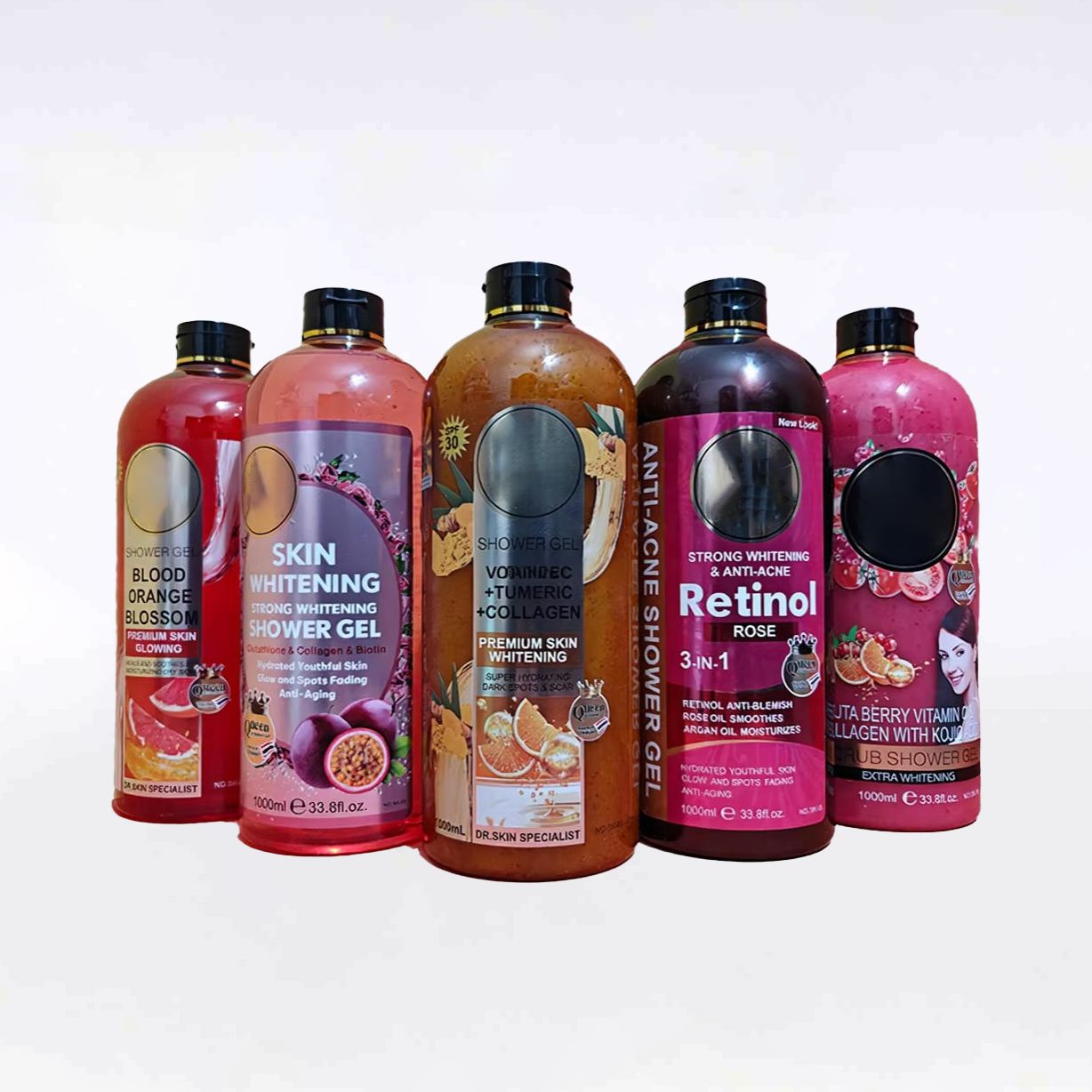 SK Duchess Perfect Glow Skin Brightening & Whitening Shower Gel with Exfoliating Scrub | 2-in-1 Body Wash & Scrub for Smooth, Radiant Skin | Deep Cleansing Moisturizing Gel