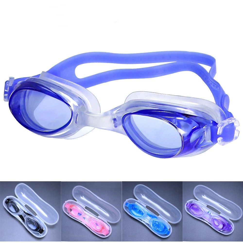 Swimming Goggles Adjustable Anti-Fog Waterproof Swim Glasses for Adults & Children UV Protection Diving Eyewear for Men Women Pool Beach Swimwear Gear